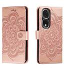 For Honor 80 Pro Sun Mandala Embossing Pattern Phone Leather Case(Rose Gold) - 1