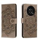 For Honor X30 5G Sun Mandala Embossing Pattern Phone Leather Case(Grey) - 1