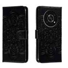 For Honor X30 5G Sun Mandala Embossing Pattern Phone Leather Case(Black) - 1