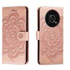 For Honor X30 5G Sun Mandala Embossing Pattern Phone Leather Case(Rose Gold) - 1