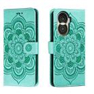 For Honor X40i Sun Mandala Embossing Pattern Phone Leather Case(Green) - 1