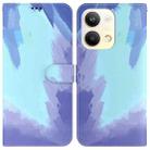 For OPPO Reno9 Pro Watercolor Pattern Flip Leather Phone Case(Winter Snow) - 1