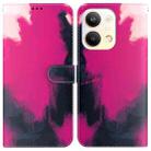 For OPPO Reno9 Pro Watercolor Pattern Flip Leather Phone Case(Berry) - 1