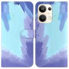 For OPPO Reno9 Pro+ Watercolor Pattern Flip Leather Phone Case(Winter Snow) - 1