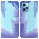 For Xiaomi Redmi Note 12 4G Global Watercolor Pattern Flip Leather Phone Case(Winter Snow) - 1