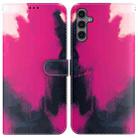 For Samsung Galaxy A24 4G Watercolor Pattern Flip Leather Phone Case(Berry) - 1