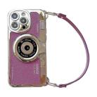 For iPhone 14 Pro Max Camera Style Phone Case(Purple) - 1