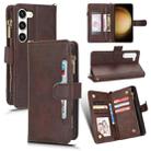 For Samsung Galaxy S23+ 5G Litchi Texture Zipper Leather Phone Case(Brown) - 1