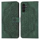 For Samsung Galaxy A24 4G Mandala Embossed Flip Leather Phone Case(Green) - 1