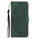 For Xiaomi Redmi Note 12 4G Global Mandala Embossed Flip Leather Phone Case(Green) - 2