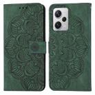For Xiaomi Redmi Note 12 Pro 5G/Poco X5 Pro Mandala Embossed Flip Leather Phone Case(Green) - 1