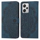 For Xiaomi Redmi Note 12 Pro 5G/Poco X5 Pro Mandala Embossed Flip Leather Phone Case(Blue) - 1