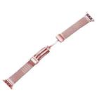 Milan Fold Buckle Metal Watch Band For Apple Watch Ultra 49mm / Series 8&7 45mm / SE 2&6&SE&5&4 44mm / 3&2&1 42mm(Pink) - 1