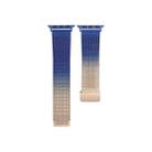 Milan Fold Buckle Metal Watch Band For Apple Watch Ultra 49mm&Watch Ultra 2 49mm / Series 9&8&7 45mm / SE 3&SE 2&6&SE&5&4 44mm / 3&2&1 42mm (Gold Blue) - 1