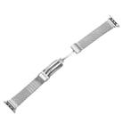 Milan Fold Buckle Metal Watch Band For Apple Watch Series 8&7 41mm / SE 2&6&SE&5&4 40mm / 3&2&1 38mm(Silver) - 1