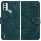 For Nokia C31 Tiger Embossing Pattern Flip Leather Phone Case(Green) - 1