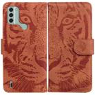 For Nokia C31 Tiger Embossing Pattern Flip Leather Phone Case(Brown) - 1