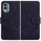 For Nokia X30 Tiger Embossing Pattern Flip Leather Phone Case(Black) - 1