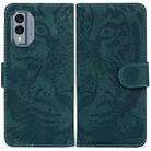For Nokia X30 Tiger Embossing Pattern Flip Leather Phone Case(Green) - 1