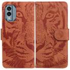 For Nokia X30 Tiger Embossing Pattern Flip Leather Phone Case(Brown) - 1