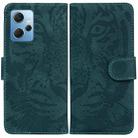 For Xiaomi Redmi Note 12 4G Global Tiger Embossing Pattern Flip Leather Phone Case(Green) - 1