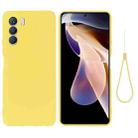 For Infinix Zero 5G 2023 Pure Color Liquid Silicone Shockproof Phone Case(Yellow) - 1