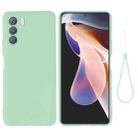 For Infinix Zero 5G 2023 Pure Color Liquid Silicone Shockproof Phone Case(Green) - 1