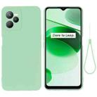 For Realme C35 / Narzo 50A Prime Pure Color Liquid Silicone Shockproof Phone Case(Green) - 1