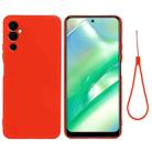 For Tecno Pova Neo 2 Pure Color Liquid Silicone Shockproof Phone Case(Red) - 1