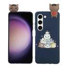 For Samsung Galaxy S23 5G Shockproof Cartoon TPU Phone Case(Stacked Cats) - 1
