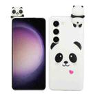 For Samsung Galaxy S23 5G Shockproof Cartoon TPU Phone Case(White Panda) - 1