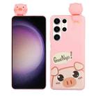 For Samsung Galaxy S23 Ultra 5G Shockproof Cartoon TPU Phone Case(Cute Pig) - 1