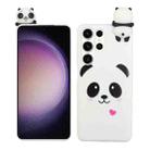 For Samsung Galaxy S23 Ultra 5G Shockproof Cartoon TPU Phone Case(White Panda) - 1