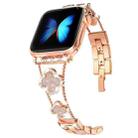Four-leaf Clover Diamond Watch Band For Apple Watch Series 8&7 41mm / SE 2&6&SE&5&4 40mm / 3&2&1 38mm(RoseGold Colorful Shell) - 1