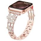 3-Leaf Clover Diamond Watch Band For Apple Watch Ultra 49mm&Watch Ultra 2 49mm / Series 9&8&7 45mm / SE 3&SE 2&6&SE&5&4 44mm / 3&2&1 42mm(Rose Gold) - 1