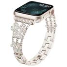 3-Leaf Clover Diamond Watch Band For Apple Watch Ultra 49mm / Series 8&7 45mm / SE 2&6&SE&5&4 44mm / 3&2&1 42mm(Starlight) - 1