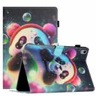 For Lenovo Tab P11 J606F Coloured Drawing Stitching Smart Leather Tablet Case(Panda) - 1