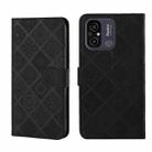 For Xiaomi Redmi 12C Ethnic Style Embossed Pattern Leather Phone Case(Black) - 1