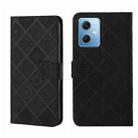 For Xiaomi Redmi Note 12 5G Global/Poco X5 Ethnic Style Embossed Pattern Leather Phone Case(Black) - 1