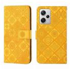 For Xiaomi Redmi Note 12 Pro 5G/Poco X5 Pro Ethnic Style Embossed Pattern Leather Phone Case(Yellow) - 1