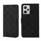 For Xiaomi Redmi Note 12 Pro 5G/Poco X5 Pro Ethnic Style Embossed Pattern Leather Phone Case(Black) - 1