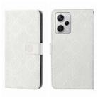 For Xiaomi Redmi Note 12 Pro 5G/Poco X5 Pro Ethnic Style Embossed Pattern Leather Phone Case(White) - 1