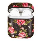 For Airpods 1 / 2 Flower Pattern TPU Earphone Protective Case with Hook(Peony) - 1