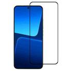 For Xiaomi 13 Ultra Edge Glue 9H HD 3D Curved Edge Tempered Glass Film(Black) - 1