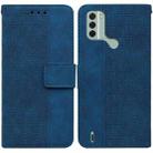 For Nokia C31 Geometric Embossed Leather Phone Case(Blue) - 1