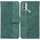 For Nokia C31 Geometric Embossed Leather Phone Case(Green) - 1