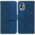 For Nokia X30 Geometric Embossed Leather Phone Case(Blue) - 1