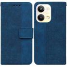 For OPPO Reno9 Pro Geometric Embossed Leather Phone Case(Blue) - 1