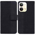 For OPPO Reno9 Pro Geometric Embossed Leather Phone Case(Black) - 1