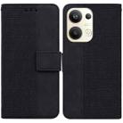 For OPPO Reno9 Pro+ Geometric Embossed Leather Phone Case(Black) - 1